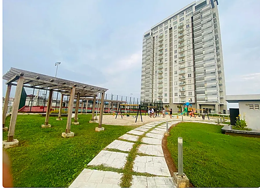 Landscaped grounds and playground