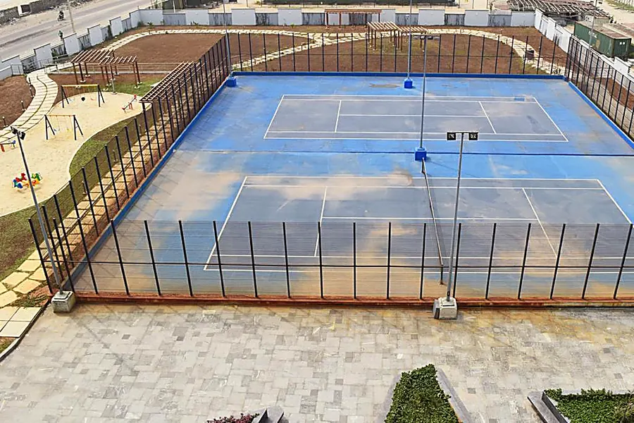 Tennis courts from above